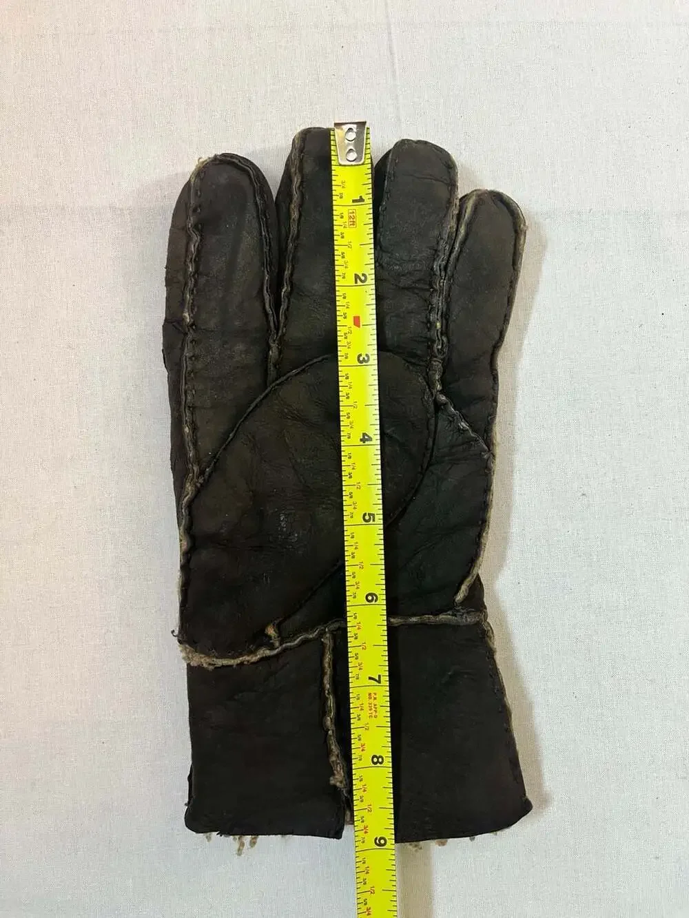 Genuine Shearling Sheepskin Leather Winter Gloves